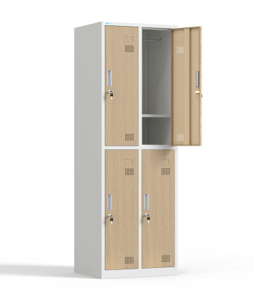 Vierteiliger Metallkleiderschrank mit Zylinderschloss - 2