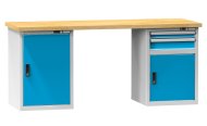 Werkbänke der K Reihe, B x H x T 2000 x 880-890 x 700-800 mm (6 Ausführungen)