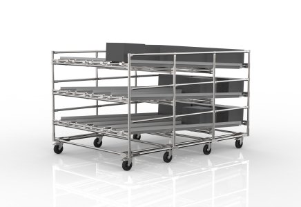 FIFO-Schwerkraftregal mit Rollen 22110953 - 4