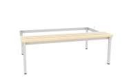 Untergebaute Economy Sitzbank mit Niveauausgleichsfüßen P433 W, Holzlatten