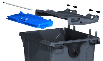 Müllgroßbehälter SPLIT LID - 7