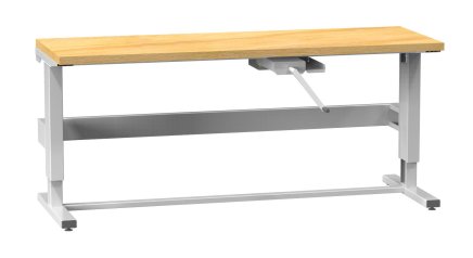Mit einer Kurbel einstallbarer Tisch 20ERGO12 - Breite 2500 mm