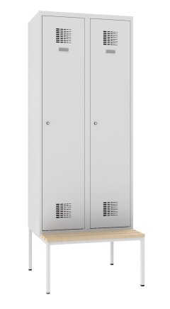 Garderobenschrank Sum 420 W mit untergebauter Sitzbank P421 W