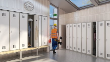 Garderobenschrank Sum 420 W mit untergebauter Sitzbank P421 W - 6