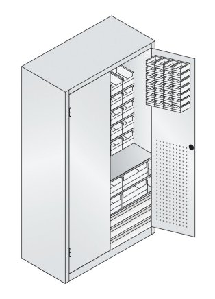 Magazinschrank CP 130276-68, mit Sichtlagerkästen - 2