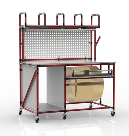 Packtisch mit Schneidgerät