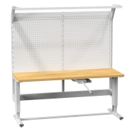 Mit einer Kurbel einstallbarer Tisch mit Aufbau (2 Modelle)