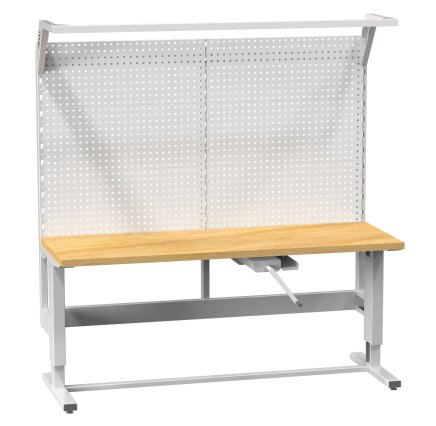 Mit einer Kurbel einstallbarer Tisch mit Aufbau (2 Modelle)