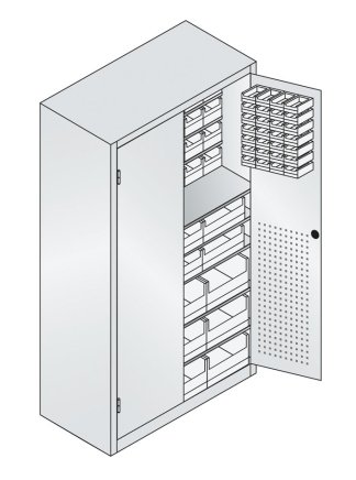 Magazinschrank CP 130276-66, mit Sichtlagerkästen - 2