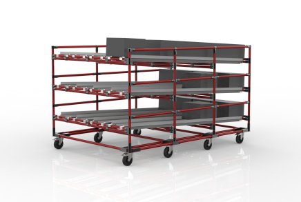 FIFO-Schwerkraftregal mit Rollen 22110953