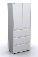 Kombischrank mit Flügeltüren und Schubladen SYC08/36D/3