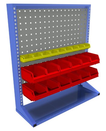 Lochplatten-Stellwand mit Ausstattung  PSZ_11_A_VAR_4