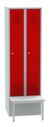 Garderobenschrank mit vorgebauter Sitzbank SALP32_A - 2