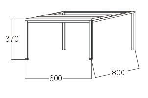 Garderobenbank A7660 - Breite 600 mm - 2