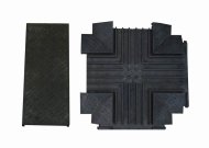 Kabelbrücke mit Deckel 270K, 271K - Kreuz, Farbe schwarz