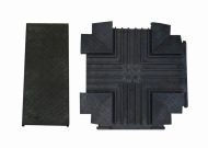 Kabelbrücke mit Deckel 270K, 271K - Kreuz, Farbe schwarz