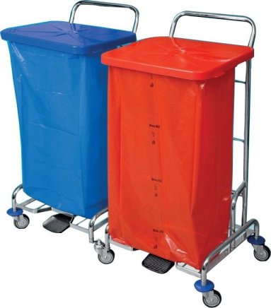 Wäsche- und Abfallwagen PEDALBAG II, ohne Beutel - 2