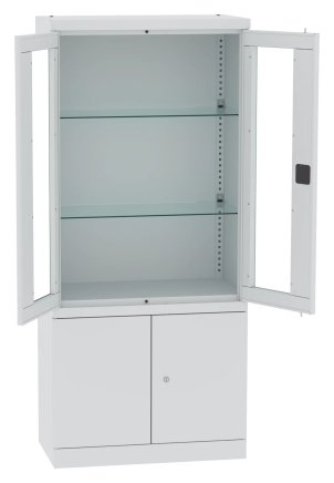 Schrank mit Glas- und Vollblechtüren Malow NSML 114 - 2