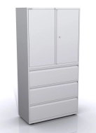 Kombischrank mit Flügeltüren und Schubladen SYC10/36D/3