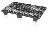 Kunststoffpalette, stapelbar, H x B x T 130 x 800 x 1200 mm