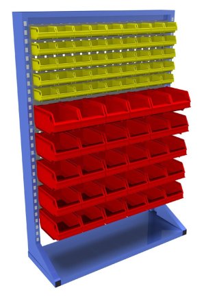 Lochplatten-Stellwand mit Ausstattung  PSZ_12_A_VAR_2