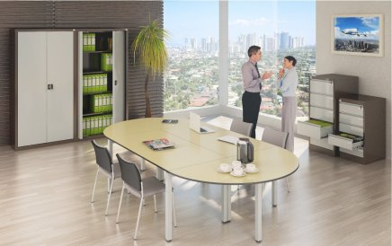 Halbkugelförmiges Verbindungselement für Tische Stb Comfort der Tiefe 600 mm - 1