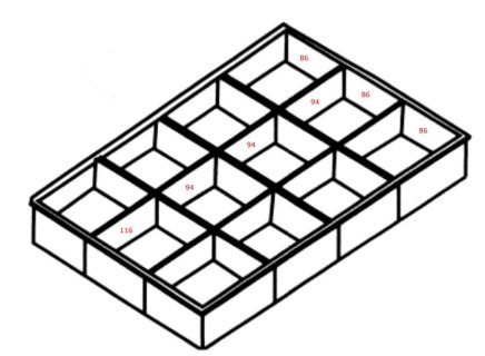 Schubladeneinsatz aus Kunststoff PIT 451