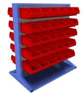 Stellwand mit Sichtlagerkästen  PSZ_21_A_VAR_3