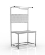 Werkbank aus Aluminiumprofilen mit Aufsatz (verschiedene Varianten)