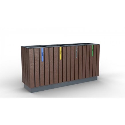 Abfallbehälter Rezyklat V, wartungsfrei