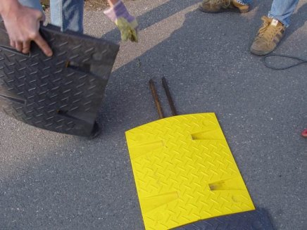 Stahlstrebe für Fahrbahnschwellen 10/20 km/h