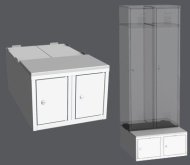 Untergebaute Box LBX 22A - 500 mm