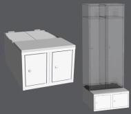 Untergebaute Box LBX 22A - 500 mm