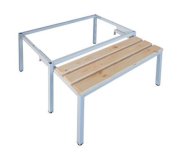 Untergebaute ausziehbare Sitzbank mit Niveauausgleichsfüßen Pw431 W