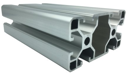 Aluminiumprofil 40 x 80, KA-4080 1 m + Zuschnitt nach Maß