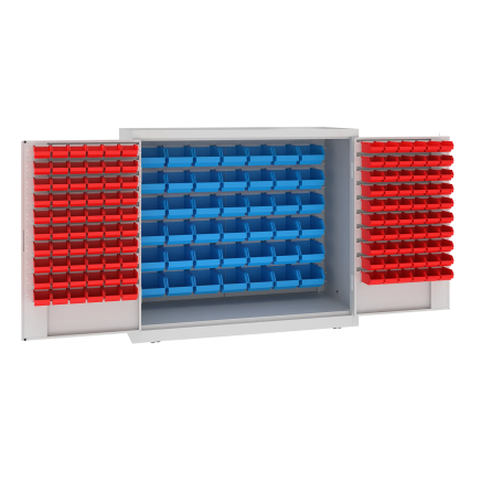 Werkstattschrank MSW112/5-11s mit Sichtlagerkästen